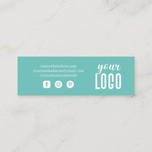 Moderne persoonlijke bestelbon - Hartelijk dank ka Mini Visitekaartje (Achterkant)