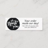 Moderne persoonlijke bestelbon - Hartelijk dank ka Mini Visitekaartje (Voorkant)