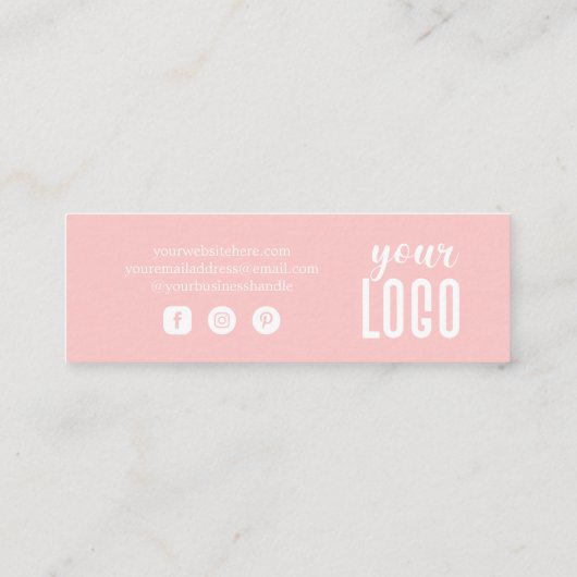 Moderne persoonlijke bestelbon - Hartelijk dank ka Mini Visitekaartje (Achterkant)