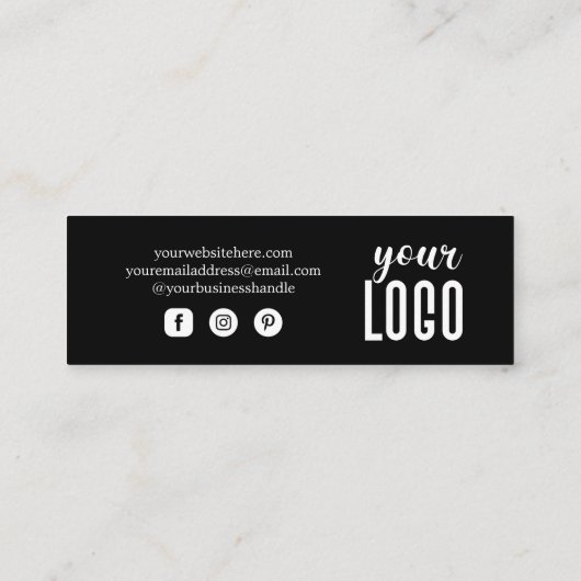 Moderne persoonlijke bestelbon - Hartelijk dank Mini Visitekaartje (Achterkant)