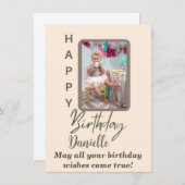 Moderne persoonlijke Birthday Kaart (Voorkant / Achterkant)