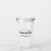 Moderne persoonlijke bridesmaid acryl drinkbeker (Voorkant)