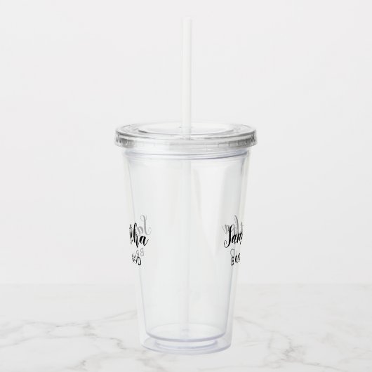 Moderne persoonlijke bridesmaid acryl drinkbeker (Rechts)