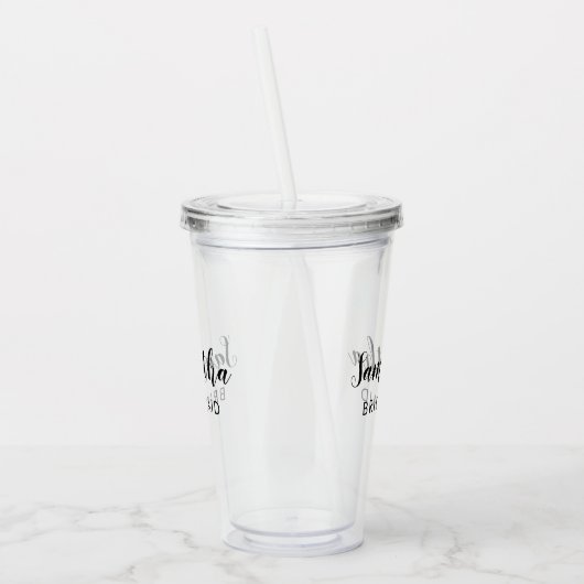 Moderne persoonlijke bridesmaid acryl drinkbeker (Links)