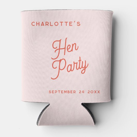 Moderne Persoonlijke Bruidsfeest Blikjeskoeler (Voorkant)