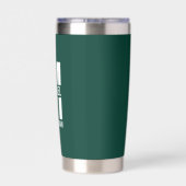 Moderne Persoonlijke Bruidsjonker Monogram en Naam Geïsoleerde Drinkbeker (Achterkant)