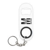 Moderne Persoonlijke Bruidsjonker Monogram en Naam Mini Flessenopener (Voorkant)