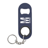 Moderne Persoonlijke Bruidsjonkers Monogram en Naa Mini Flessenopener (Voorkant)