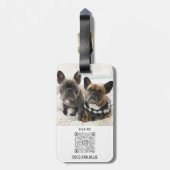 Moderne persoonlijke cadeauwinnaars Coco & Ollie Bagagelabel (Achterkant verticaal)