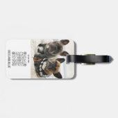 Moderne persoonlijke cadeauwinnaars Coco & Ollie Bagagelabel (Achterkant horizontaal)