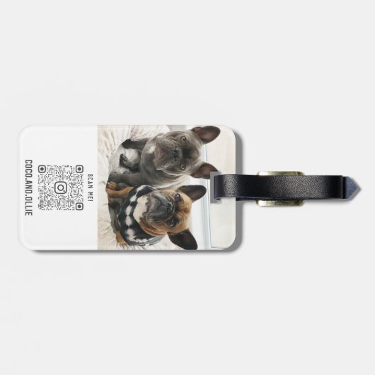 Moderne persoonlijke cadeauwinnaars Coco & Ollie Bagagelabel (Achterkant horizontaal)