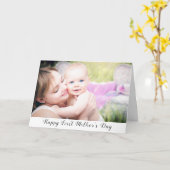 Moderne persoonlijke eerste Moederdag foto Kaart (Gele Bloem)