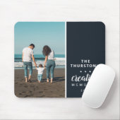 Moderne persoonlijke familiefoto Creëer herinnerin Muismat (Met muis)