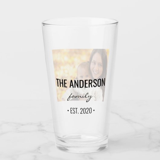 Moderne persoonlijke familiefoto glas (Voorkant)