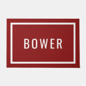 Moderne persoonlijke familienaam | bewerkbare kleu deurmat (Voorkant)