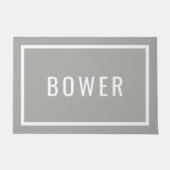 Moderne persoonlijke familienaam | bewerkbare kleu deurmat (Voorkant)