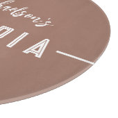 Moderne persoonlijke familienaam Typografie Pizza Snijplank (Hoek)