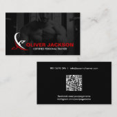 Moderne persoonlijke fitness Coach-Logo Visitekaartje (Voorkant / Achterkant)