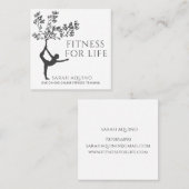 Moderne persoonlijke fitness trainer Coach Square  Vierkante Visitekaartje (Voorkant / Achterkant)