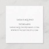 Moderne persoonlijke fitness trainer Coach Square  Vierkante Visitekaartje (Achterkant)