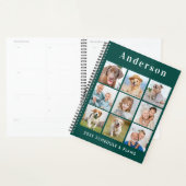 Moderne persoonlijke foto 9 Collage Emerald Green Planner (Display)