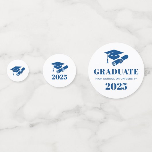 Moderne persoonlijke foto-Afstuderen Confetti (Achterkanten)