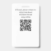 Moderne persoonlijke foto-badge van het Personeel  Badge (Achterkant)