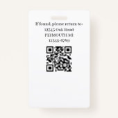 Moderne persoonlijke foto-badge van het Personeel  Badge (Achterkant)