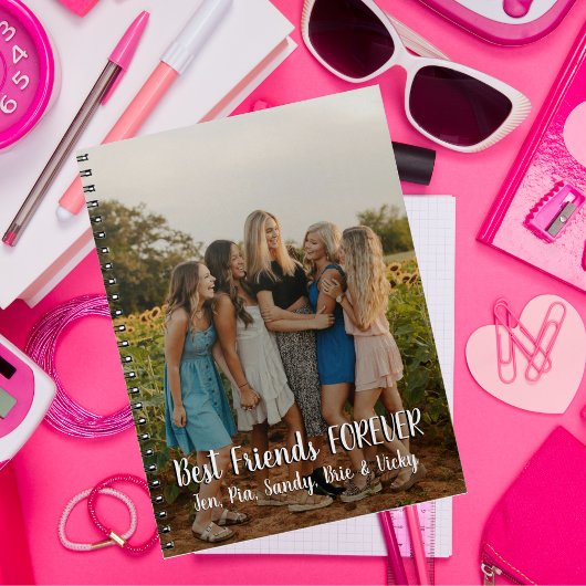 Moderne persoonlijke foto Best Friends Forever Notitieboek