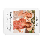 Moderne persoonlijke foto-briefvormig voorstel magneet (Horizontaal)