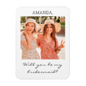 Moderne persoonlijke foto-briefvormig voorstel magneet (Verticaal)