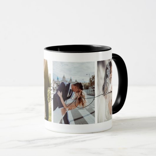 Moderne persoonlijke foto bruiloft legant mok (Voorkant rechts)