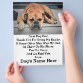 Moderne persoonlijke foto-cadeau voor Dog dad Fath Flyer (Hand)