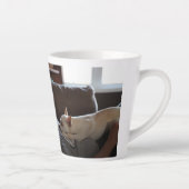 Moderne persoonlijke foto-cadeau voor Dog dad Fath Latte Mok (Rechts)