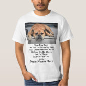 Moderne persoonlijke foto-cadeau voor Dog dad Fath T-shirt (Voorkant)