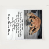 Moderne persoonlijke foto-cadeau voor Dog dad Fath Wandkleed (Voorkant (horizontaal))