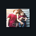 Moderne persoonlijke foto canvas afdruk<br><div class="desc">Pas het aan met uw trouwdatum,  familienaam of een tekst van uw keuze voor een mooi en uniek stuk wandkunst.</div>