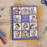 Moderne persoonlijke foto-collage Periwinkle 11 Planner<br><div class="desc">Aangepaste kalender voor fotocollage. Onze leuke fotoplanner heeft 11 foto's die je kunt personaliseren en noemen. Het ontwerp staat voor en achter. Aanpassen met familiefoto's, favoriete kinder afbeeldingen, huisfoto's en al uw hondenfoto's! COPYRIGHT © 2020 Judy Burrows, Black Dog Art - Alle rechten voorbehouden. Moderne persoonlijke foto-inkuiling Periwinkle Planner 11...</div>