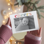 Moderne persoonlijke foto | Colorful Cheers Briefk Feestdagenkaart<br><div class="desc">Moderne persoonlijke foto | Colorful Cheers Briefkaart</div>