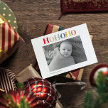 Moderne persoonlijke foto | Colorful HOHO Briefkaart<br><div class="desc">Moderne persoonlijke foto | Colorful HOHO</div>