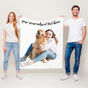 Moderne persoonlijke foto fleece deken