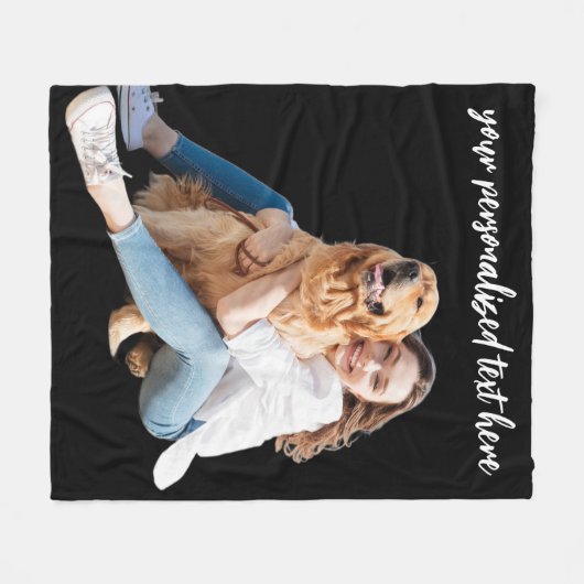 Moderne persoonlijke foto fleece deken (Voorkant (Horizontaal))