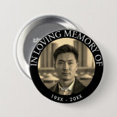 Moderne Persoonlijke Foto Herdenking Dode Ronde Button 7,6 Cm (Voorkant /achterkant)