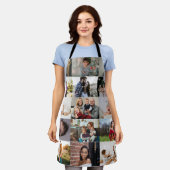 Moderne persoonlijke foto-inkuilfamilie op maat schort (Gedragen)