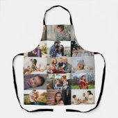 Moderne persoonlijke foto-inkuilfamilie op maat schort (Voorkant)