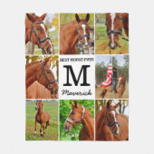 Moderne persoonlijke foto-inkuvelpaardenbrein fleece deken (Voorkant)