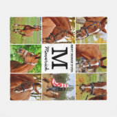 Moderne persoonlijke foto-inkuvelpaardenbrein fleece deken (Voorkant (Horizontaal))