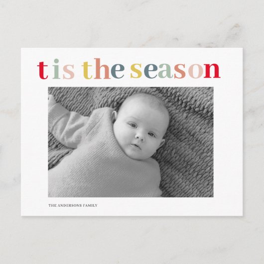 Moderne persoonlijke foto | Kleurrijk dit is het s Briefkaart (Voorkant)