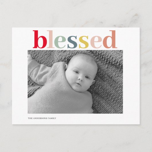 Moderne persoonlijke foto | Kleurrijk geblesseerd Briefkaart (Voorkant)