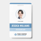 Moderne Persoonlijke Foto Medewerker Personeel ID Badge (Voorzijde)